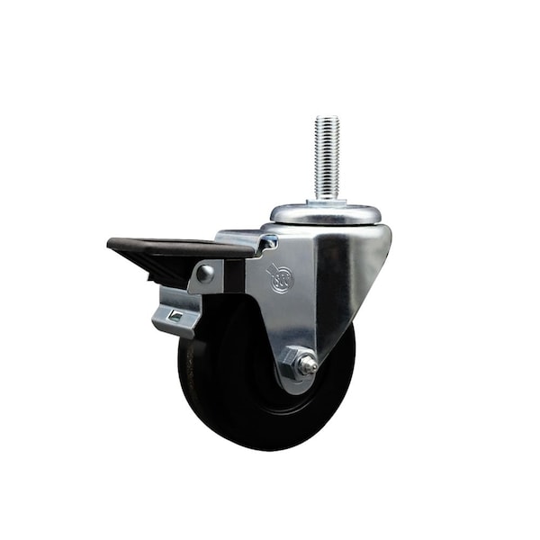 35 Inch Phenolic Wheel Swivel 58 Inch Threaded Stem Caster with Brake SCC